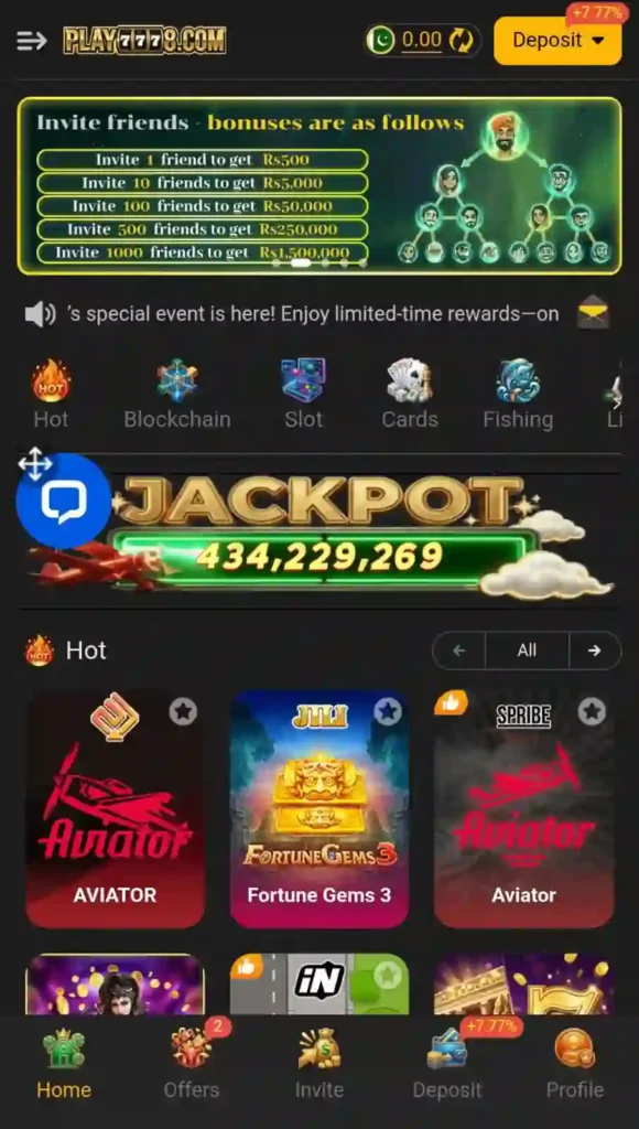 Home page of Play7778 Game 